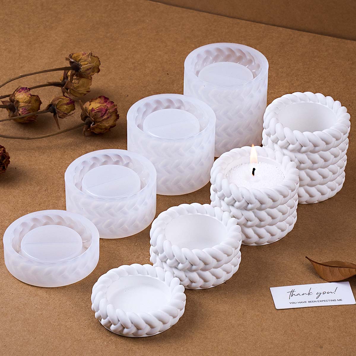 Candle Making Jars - 1/2/3/4 pisos corda de cânhamo vela