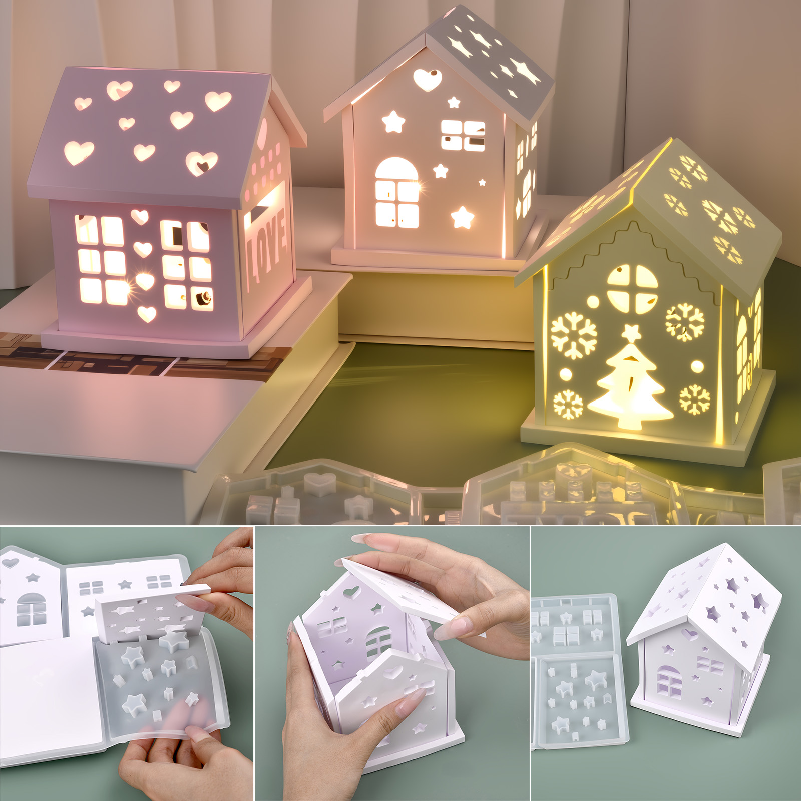 Candle Making Equipment - Casa 3d molde de silicone diy