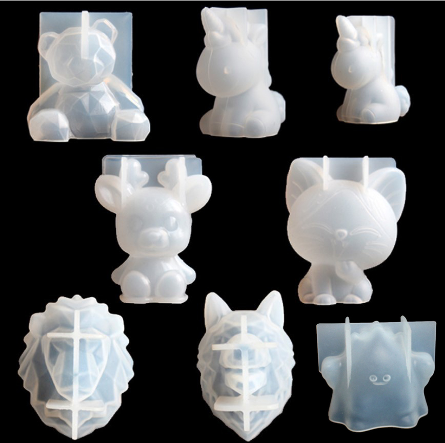 Candle Making Equipment - Unicórnio transparente silicone resina epóxi moldes