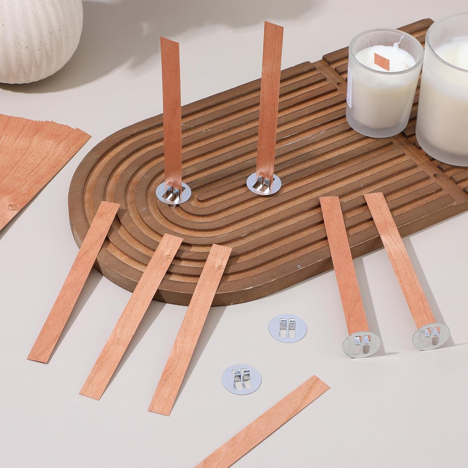 Candle Making Tips - 60 Peças de Pavios de Madeira
