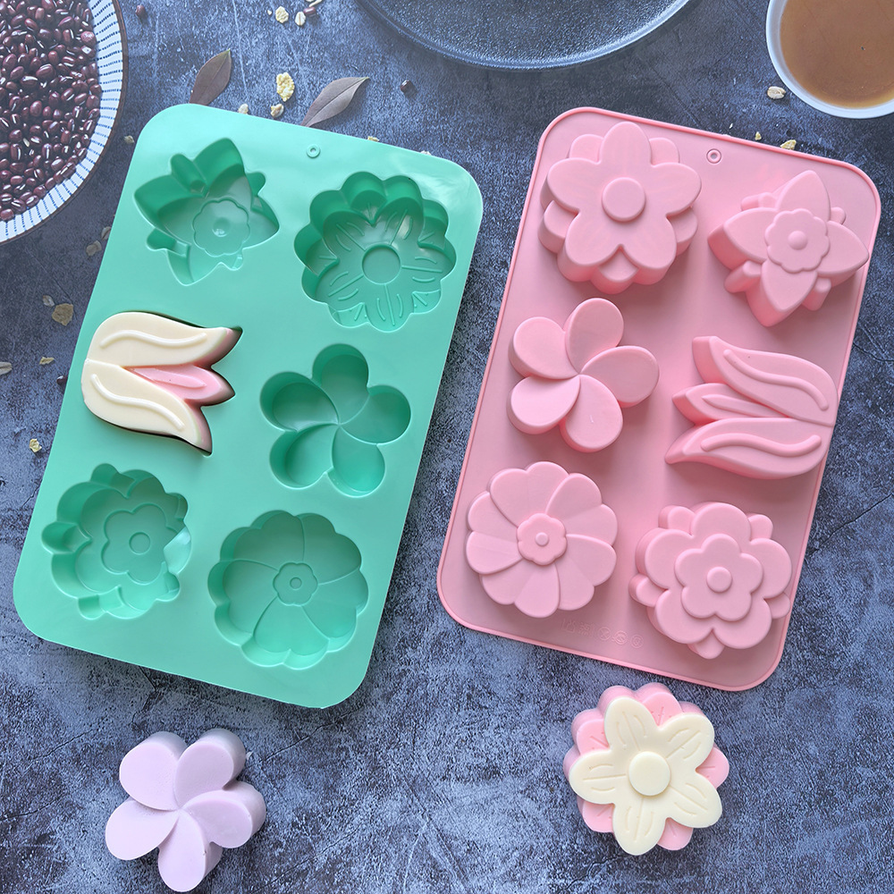 Candle Making Equipment - Moldes de Silicone para Flores, Diferentes