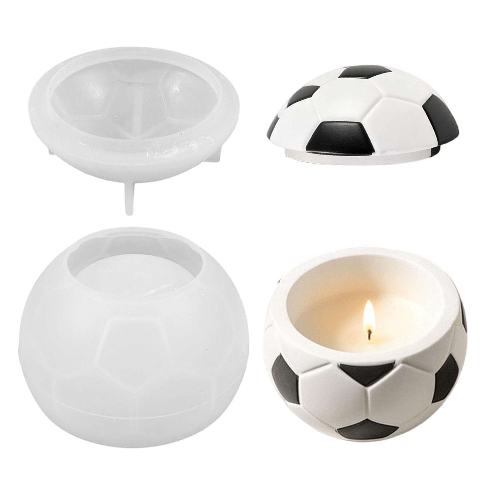 Candle Making Jars - Molde de silicone para futebol, molde