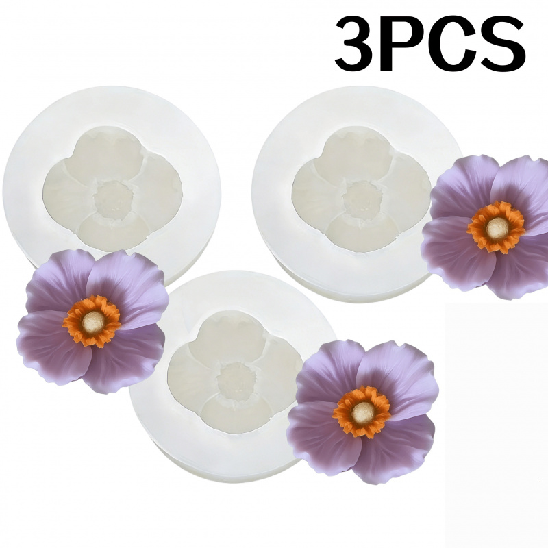 Molde de silicone 3Flower, par - Candle Making Jars avaliação e preço