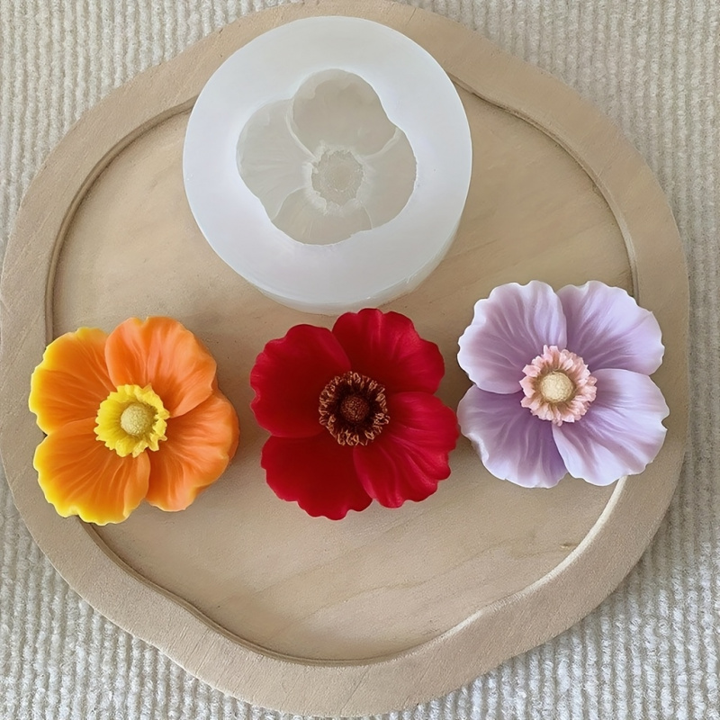 Molde de silicone 3Flower, par - Candle Making Jars avaliação e preço