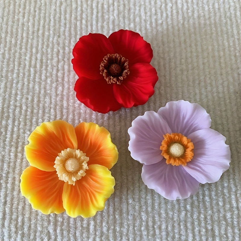 Molde de silicone 3Flower, par - Candle Making Jars avaliação e preço