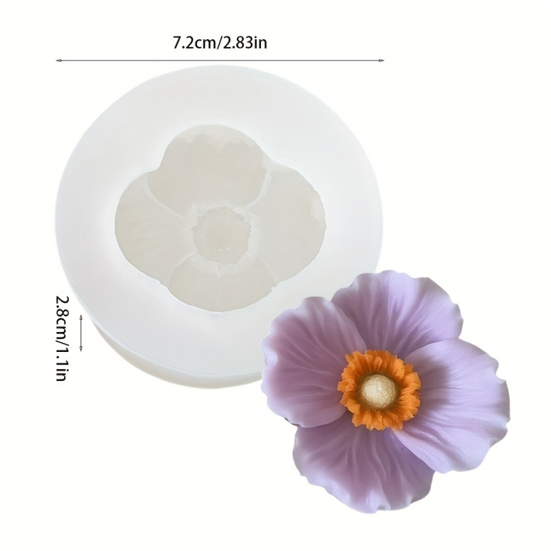 Molde de silicone 3Flower, par - Candle Making Jars avaliação e preço