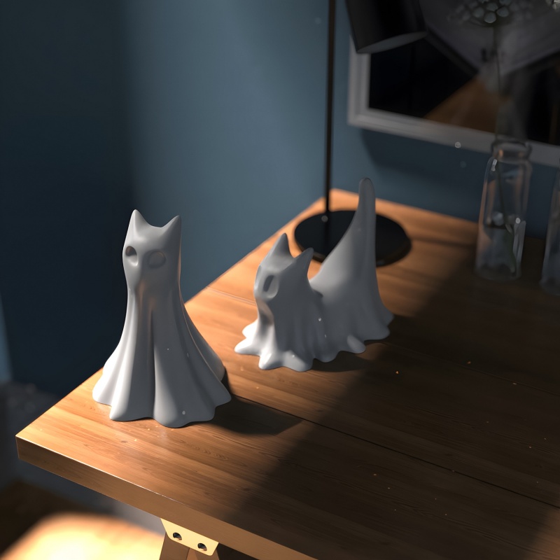 Gato fantasma halloween deskto - Candle Making Equipment avaliação e preço
