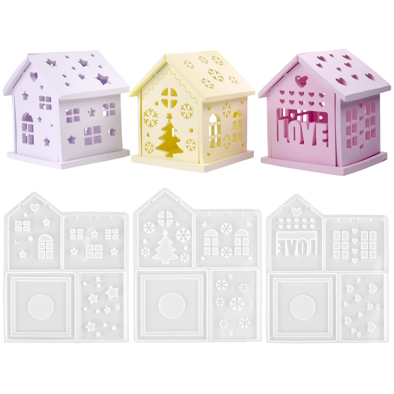 Casa 3d molde de silicone diy  - Candle Making Equipment avaliação e preço