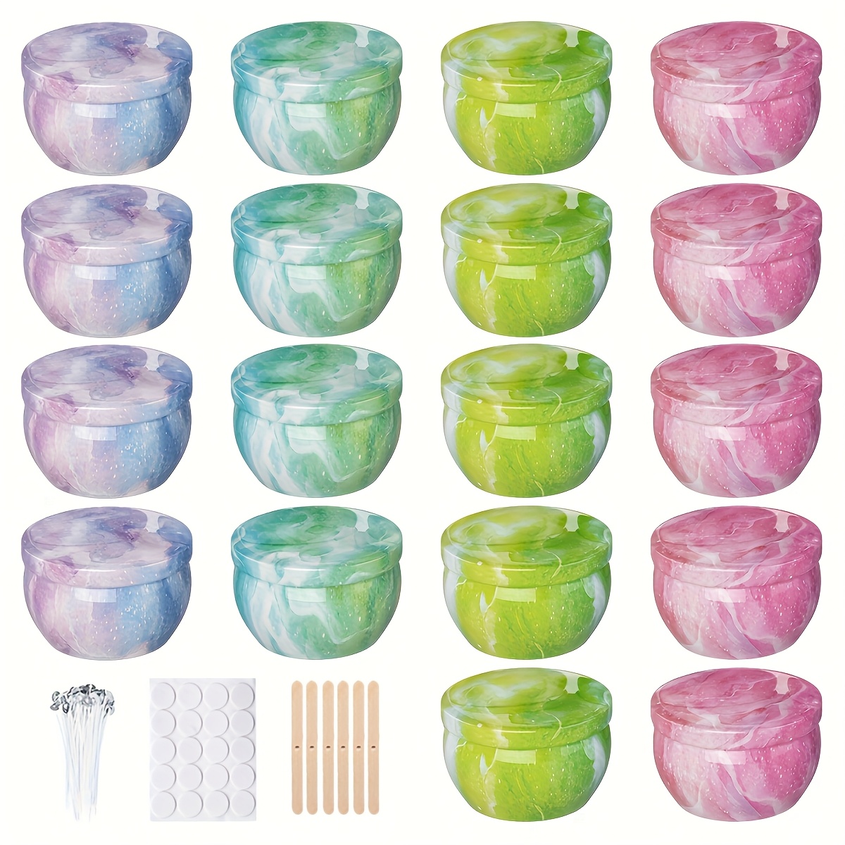 Frascos de metal vazios com pa - Candle Making Jars avaliação e preço