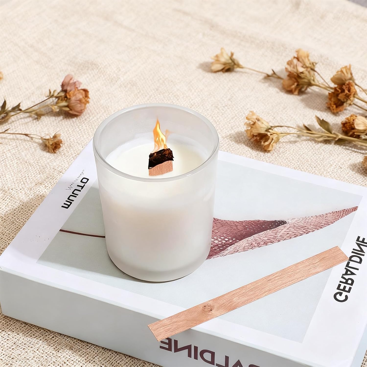 60 Peças de Pavios de Madeira  - Candle Making Tips avaliação e preço